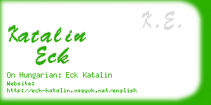 katalin eck business card